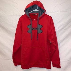 UNDER ARMOUR loose-fit red hoodie men’s XL